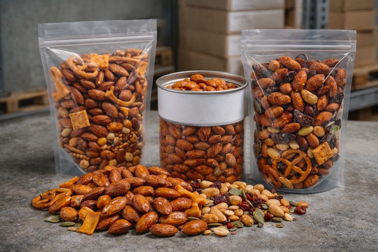 Illustrated placeholder for article titled Building Almond Snack Mix Programs: Roasting, Seasoning and Packaging