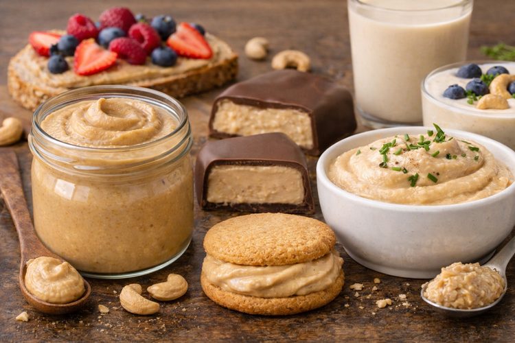 Illustrated placeholder for article titled Cashew Butter in Spreads, Fillings and Plant-Based Foods